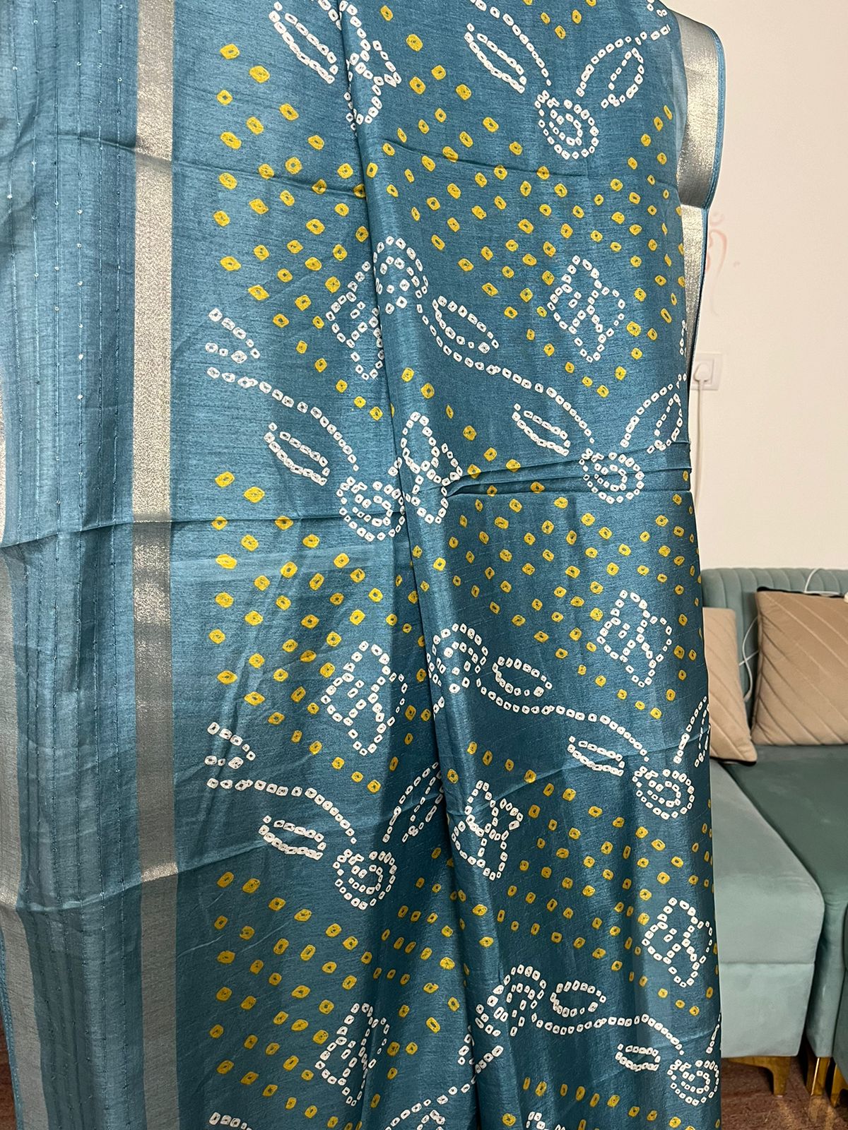 Blue Bandhani Bliss