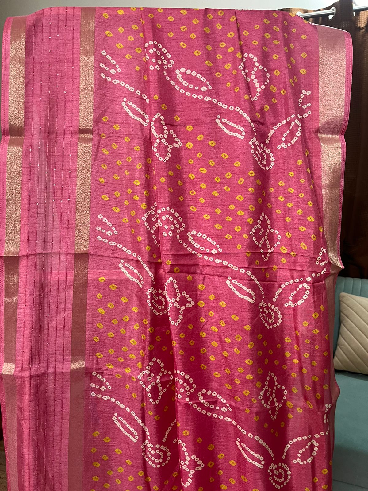 Pink Bandhani Pastel
