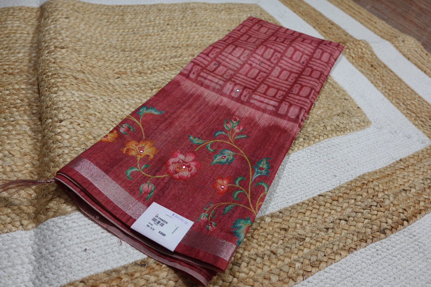 Red Floral Geometry