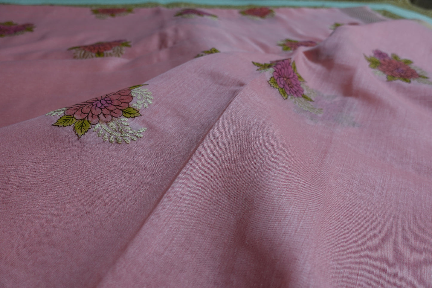 Threaded Blooms in Pink
