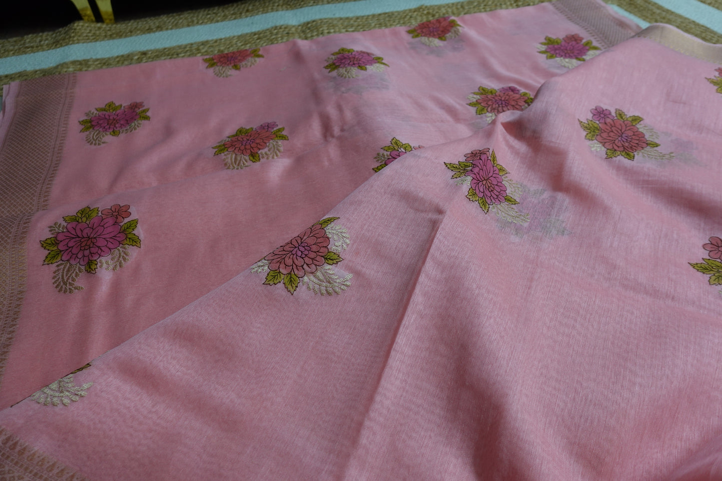 Threaded Blooms in Pink