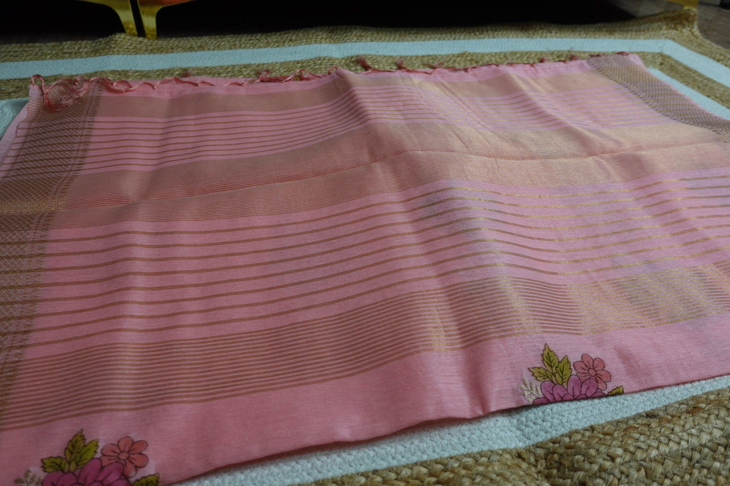 Threaded Blooms in Pink