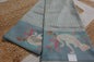 Pastel Blue Saree with Swan Borders