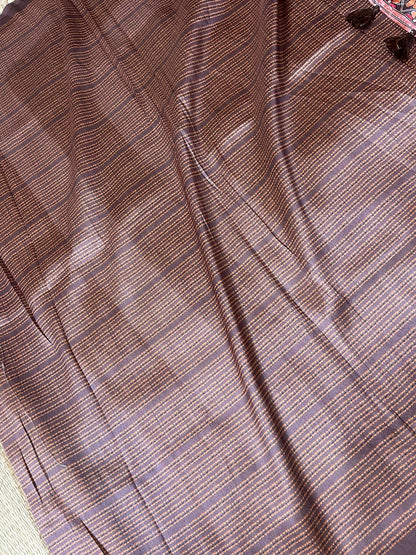 Peach Tussar Elegance