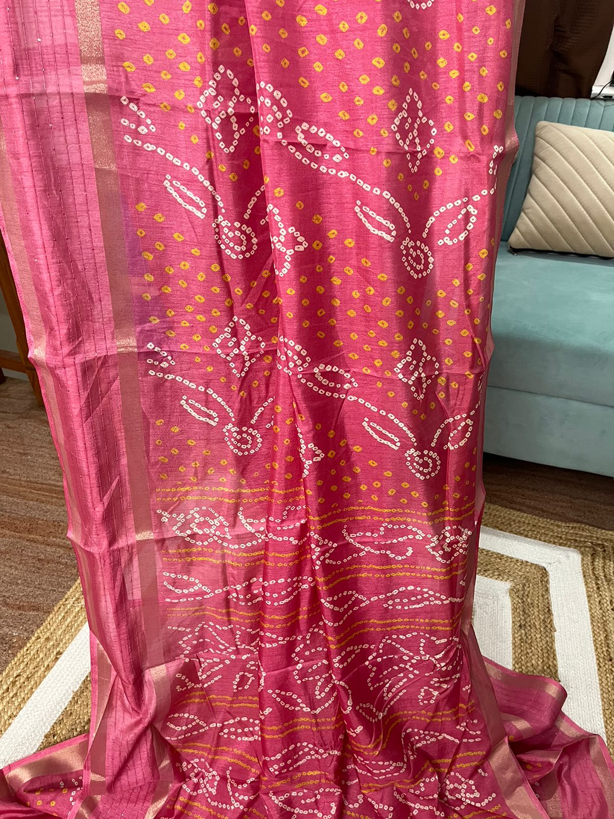 Pink Bandhani Pastel