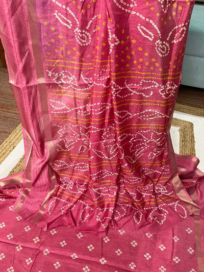 Pink Bandhani Pastel