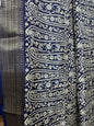 Navy Silk Elegance