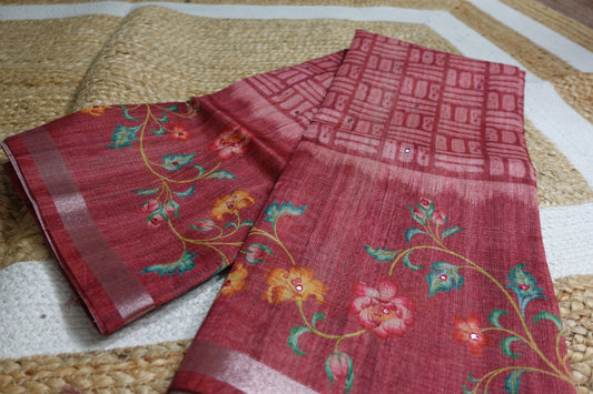 Red Floral Geometry