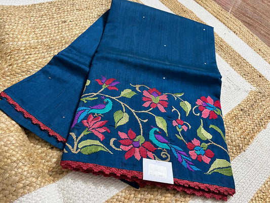 Grace in Every Drape – Peacock Blue Perfection