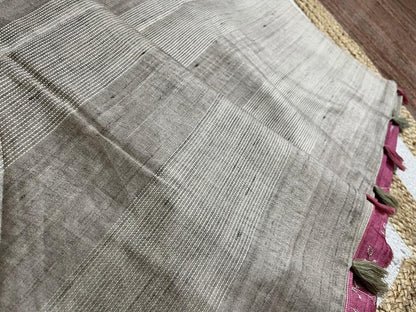 Pink Saree with Beige Embroidery