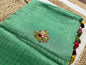Pista Green Linen Tissue Saree