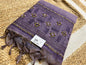Lavender Linen Tissue Saree Elegance