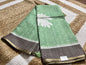 Pista Green Semi Tussar Elegance